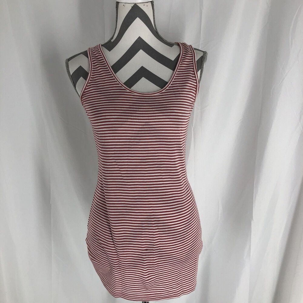 Agave Denim Red And White Striped Tank Large